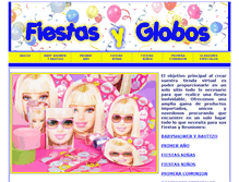 Tablet Screenshot of fiestasyglobos.com